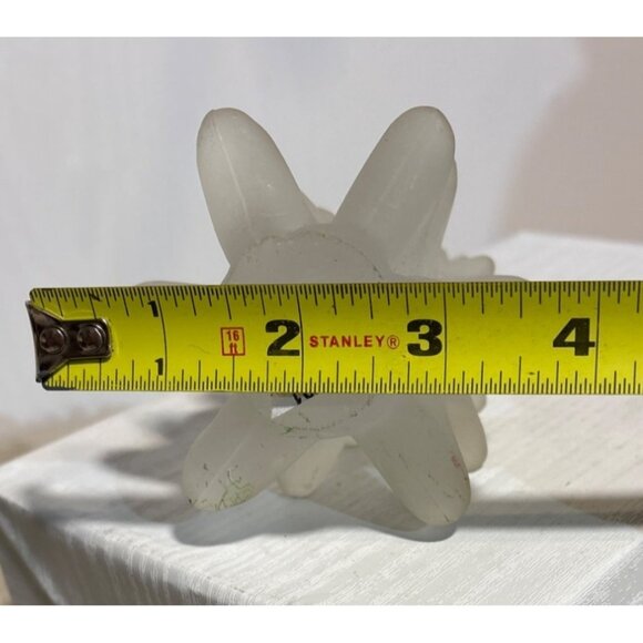 2 Christmas Tree Decor Frosted Satin Art Glass 6" Resin Tree w/ Holly Berries 8" - Picture 11 of 11